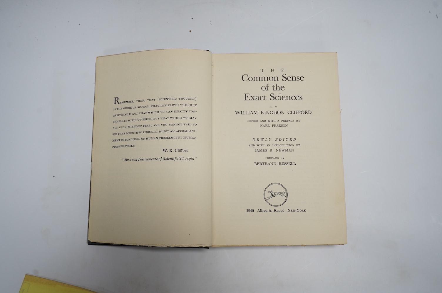 Clifford, William Kingdon - Lectures and Essays, edited by Leslie Stephen and Frederick Pollock, 2 vols, 1st edition, engraved portrait frontispiece and mounted photographic portrait frontispiece, 8vo, cloth, split to re